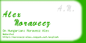 alex moravecz business card